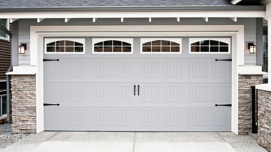 Garage Door Modern Aesthetic Facade Wallpaper