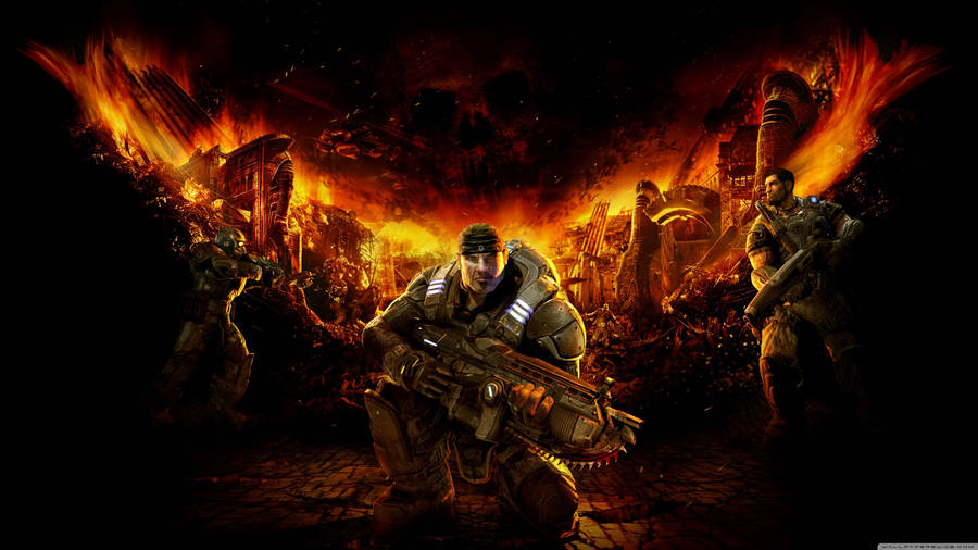 Gears Of War Fire City Wallpaper
