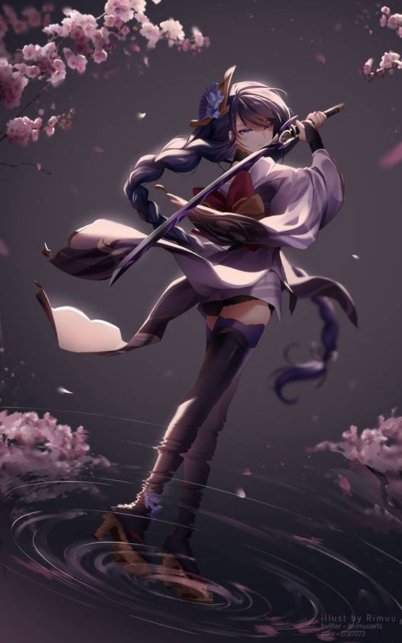 Genshin Impact Raiden Shogun Animated Wallpaper