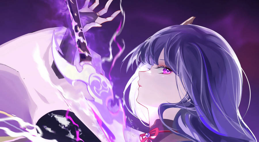 Genshin Impact Raiden Shogun Side Eye Wallpaper