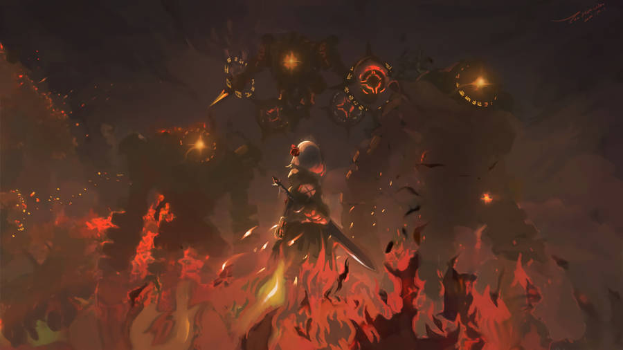 Genshin Impact Ruin Guard Battle Wallpaper