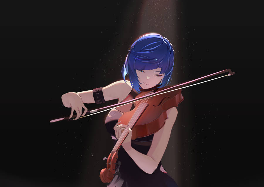 Genshin Impact Yelan Playing Violin Wallpaper