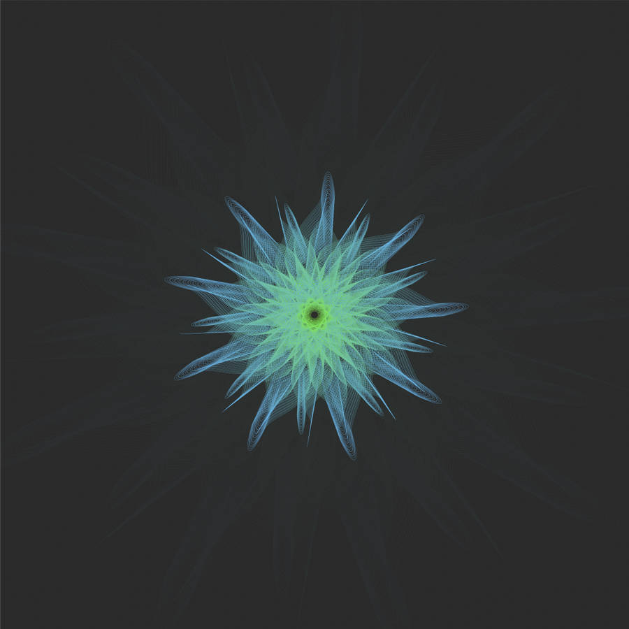 Geometric Glowing Flower Wallpaper