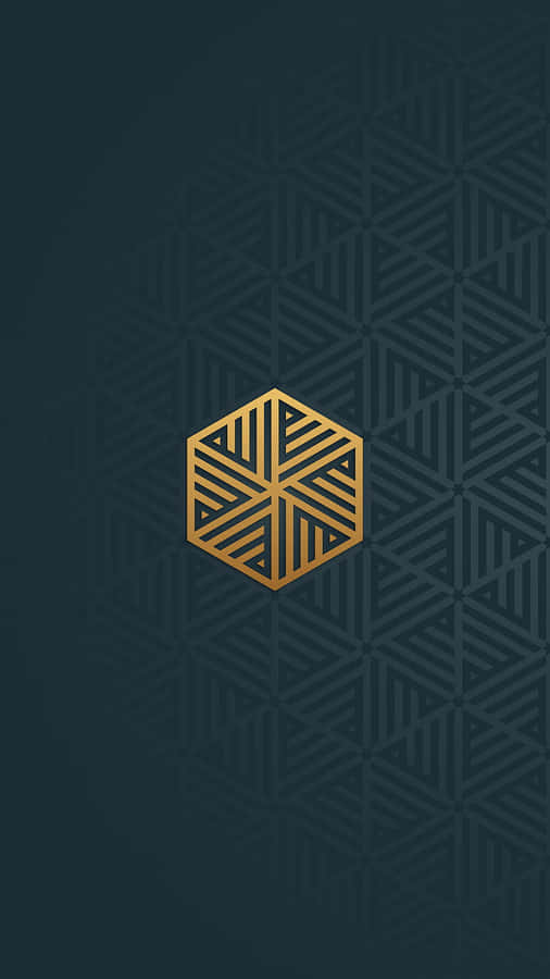 Geometric Logo Design On Dark Background Wallpaper