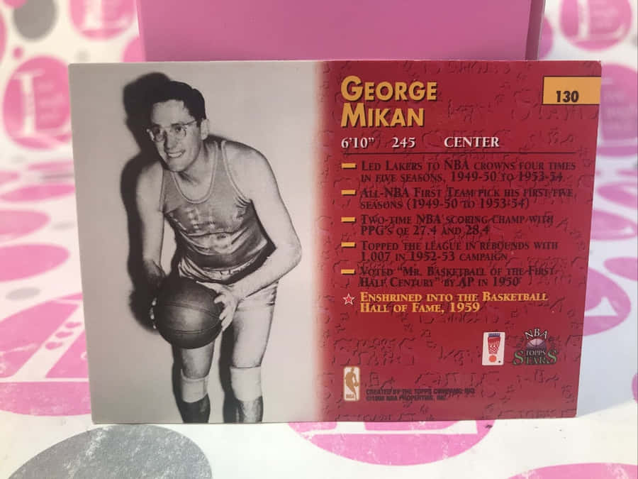 George Mikan Topps Nba Stars #130 Wallpaper