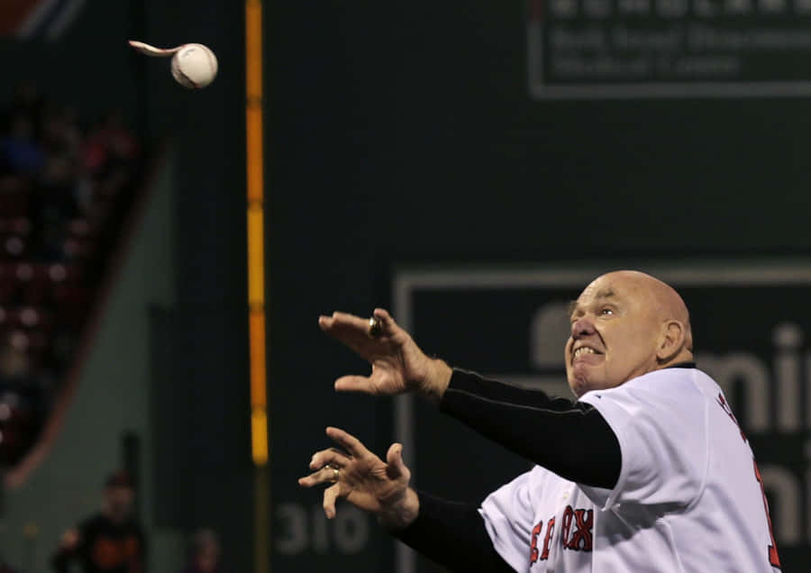 George Steele Catching The Baseball Wallpaper
