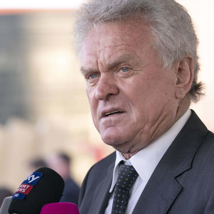 German Former Professional Football Goalkeeper Sepp Maier In A Suit Wallpaper