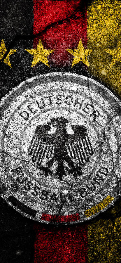 Germany National Football Team Logo Grunge Texture Wallpaper