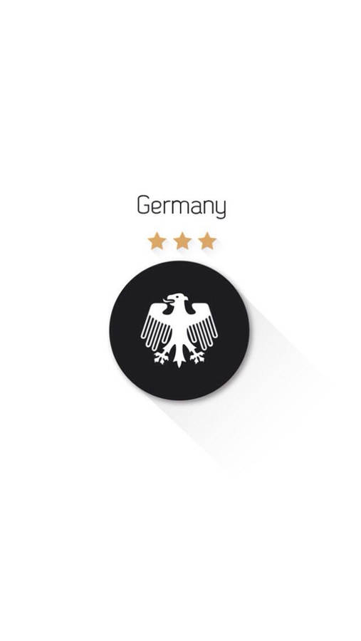 Germany National Football Team Logo In Black Wallpaper