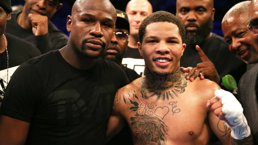 Gervonta Davis Punches The Air During A Match Wallpaper