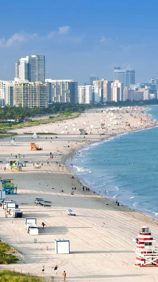 Get A Taste Of Sunny Miami With This Miami Iphone Wallpaper Wallpaper
