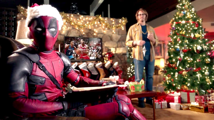 Get In The Holiday Spirit With This Festive Marvel Christmas Image! Wallpaper