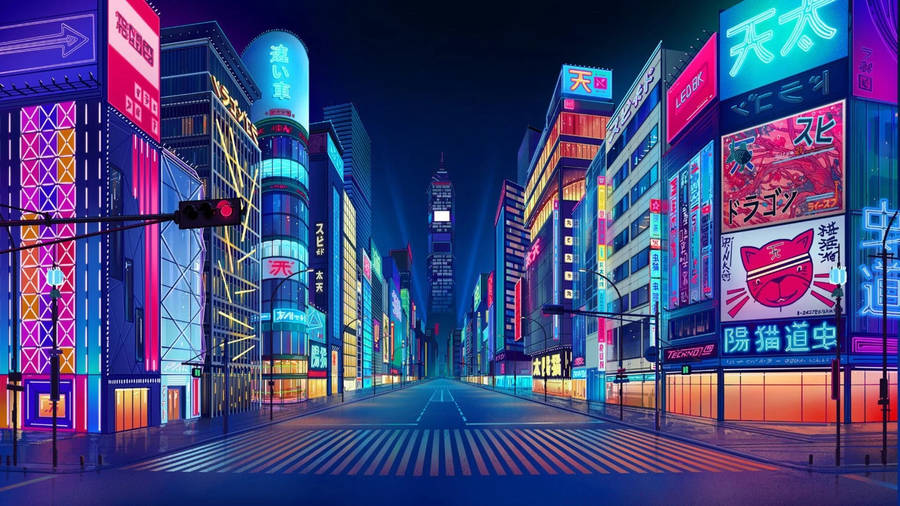 Get Lost In The Serene And Colorful World Of Purple Aesthetic Anime Wallpaper