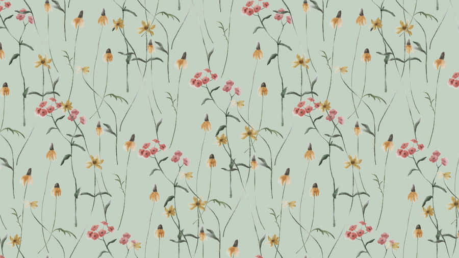 Get Productive On The Go With This Sage Green Laptop Wallpaper