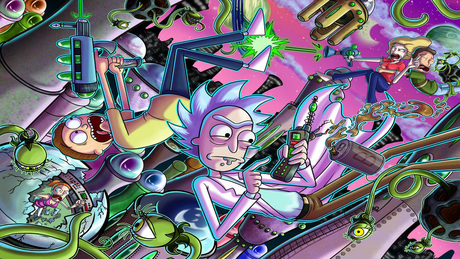 Get Ready For The Adventure With Rick And Morty Wallpaper