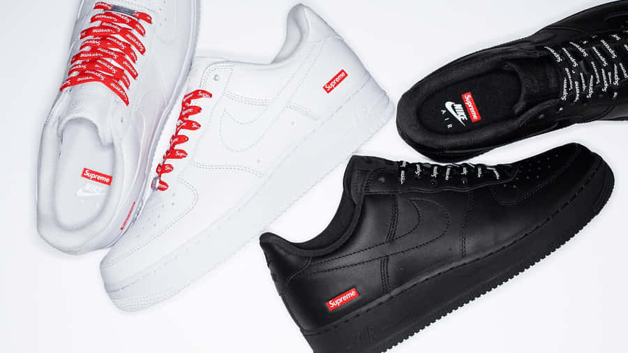 Get Ready For The Court In The Iconic Nike Af1 Wallpaper