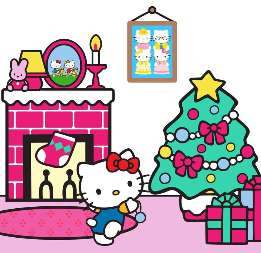 Get Ready For The Cozy Hello Kitty Christmas! Wallpaper