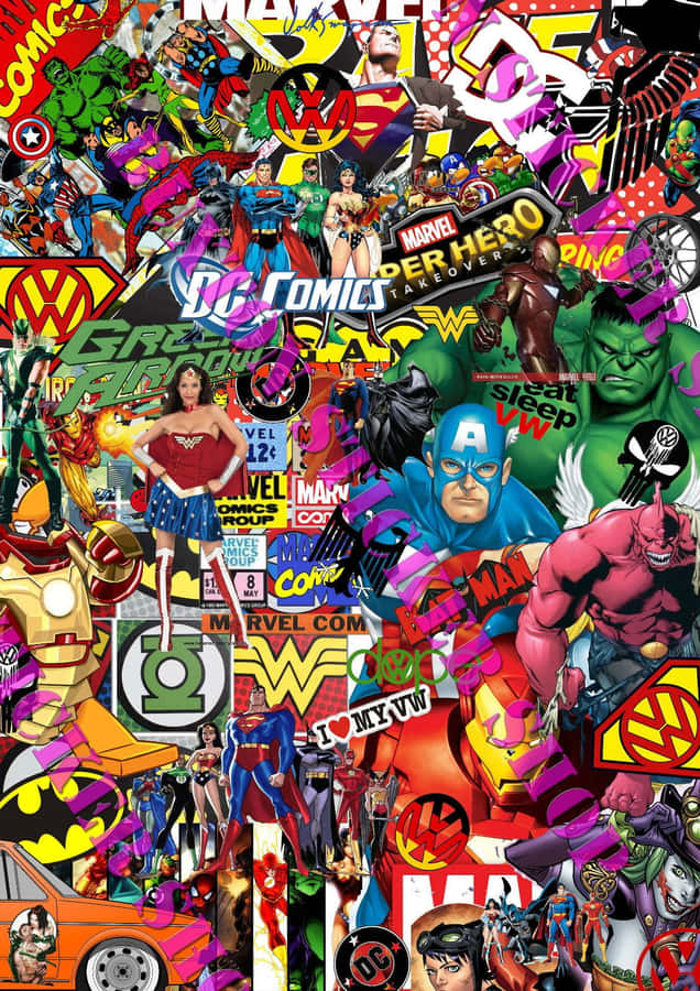 Get The Latest Updates On Marvel And Dc's Superhero Stories In One Place With The Marvel And Dc Iphone! Wallpaper