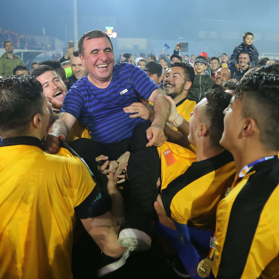 Gheorghe Hagi And Liga 1 Team Wallpaper