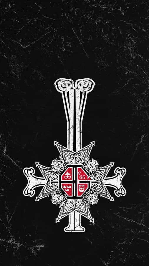 Ghost Band Inverted Silver Cross Wallpaper