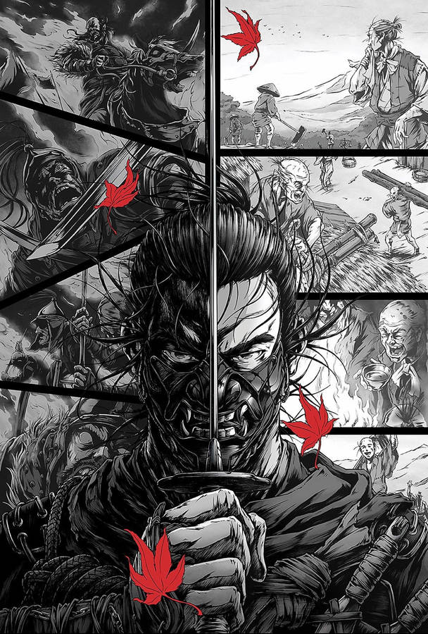 Ghost Of Tsushima Comic Art 4k Wallpaper