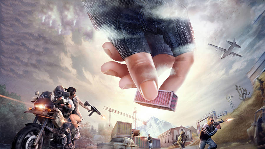 Giant Hand Art In Pubg 1366x768 Wallpaper