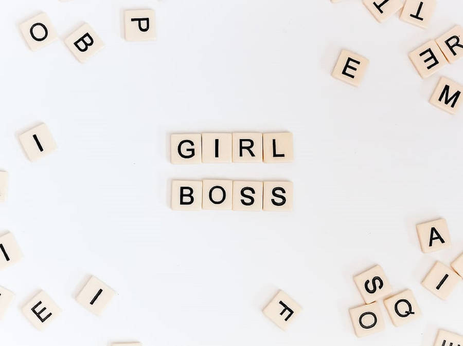 Girl Boss Scrabble Wallpaper