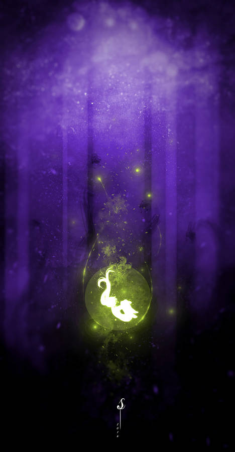 Girl In A Magic Circle Wallpaper