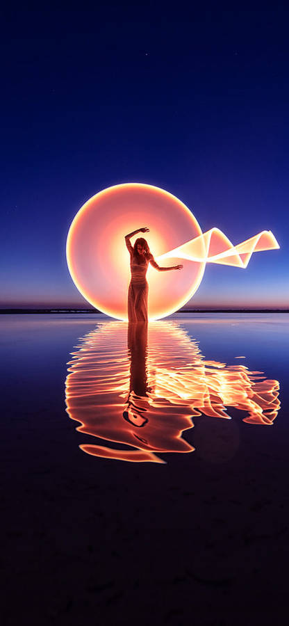 Girl Red Chakra Dark Water Wallpaper