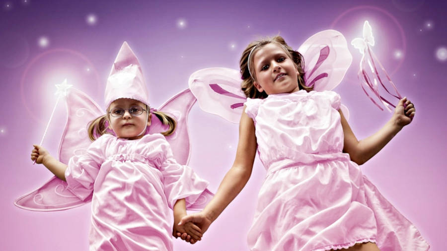 Girls Pink Fairy Sleepwear Wallpaper