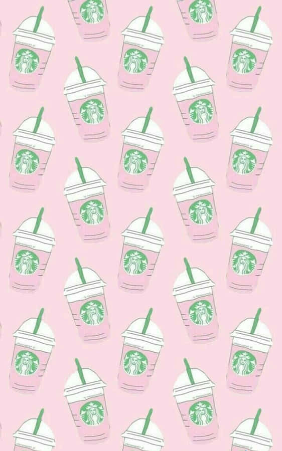 Girly Aesthetic Starbucks Pastel Pink Coffee Drink Wallpaper