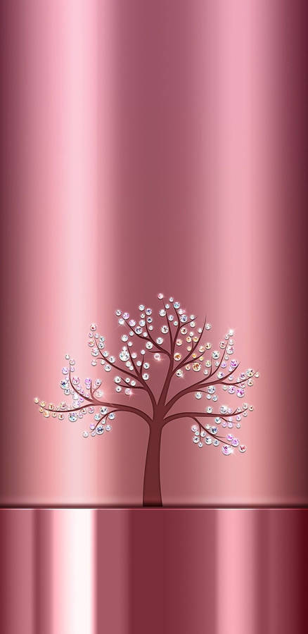 Girly Metallic Pink Art Wallpaper