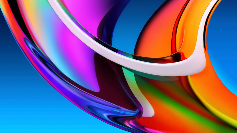 Glass Rainbow Fluid Imac 4k Wallpaper