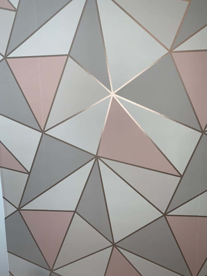 Gleaming Pink & Gold Wallpaper