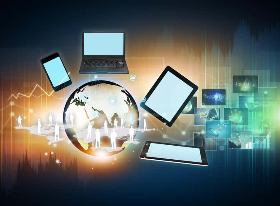 Global Technology Network Concept Wallpaper