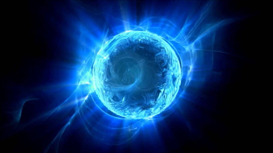 Glowing Blue Orb Chakra Wallpaper