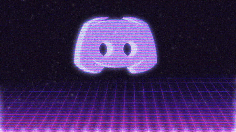 Glowing Cool Discord On Neon Floor Wallpaper