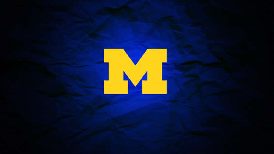 Glowing Michigan Football Team Logo Wallpaper