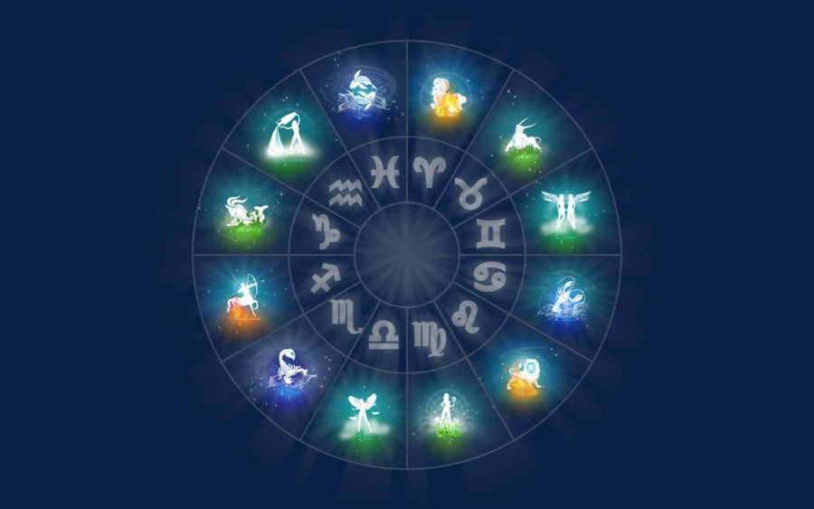 Glowing Zodiac Signs Light Wallpaper