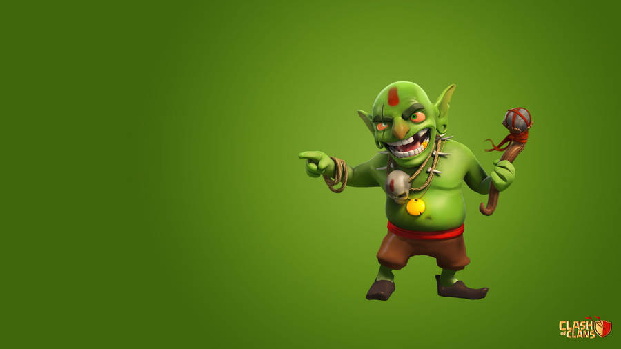 Goblin's Mighty Laugh In Clash Of Clans Wallpaper