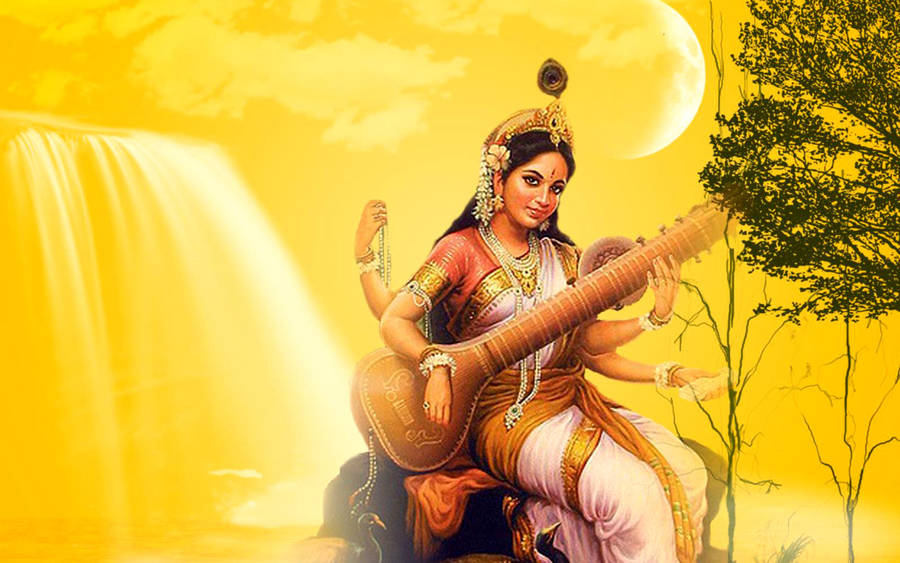 God Full Hd Photo Of Saraswati Wallpaper