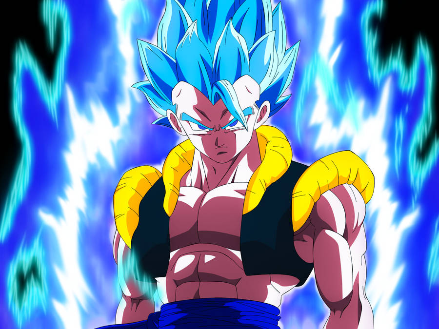 Gogeta Blue, The Powerful Fusion Of Goku And Vegeta Wallpaper