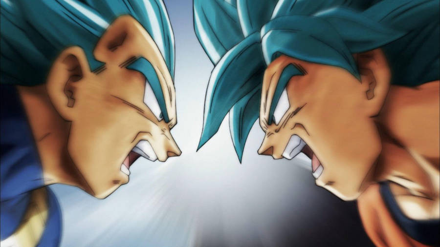 Goku 4k Ultra Hd Face-to-face With Vegeta Wallpaper