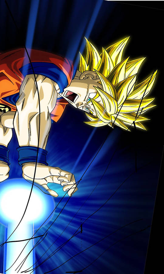 Goku Cracked Screen Wallpaper
