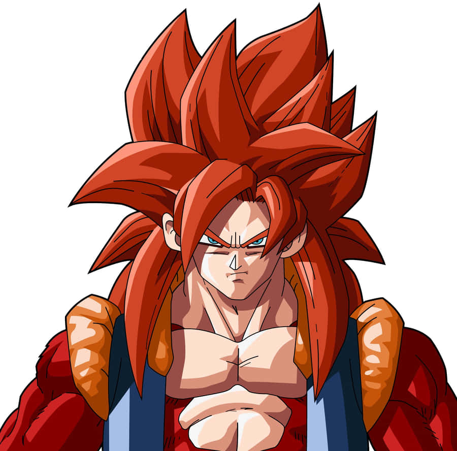 Goku In His Powerful Super Saiyan 4 Form Wallpaper