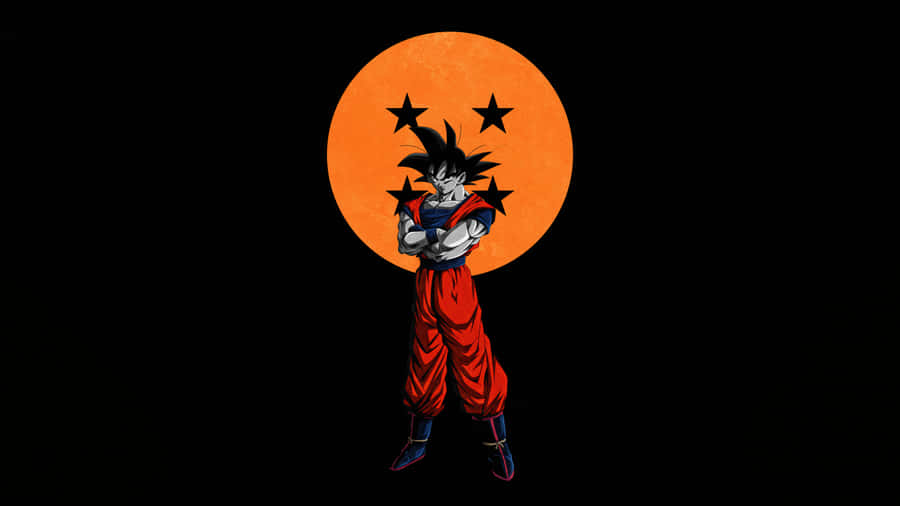 Goku Is Powered Up And Ready For The Fight. Wallpaper