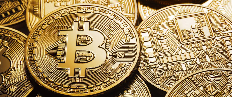 Gold Bitcoins Crypto Desktop Background Wallpaper
