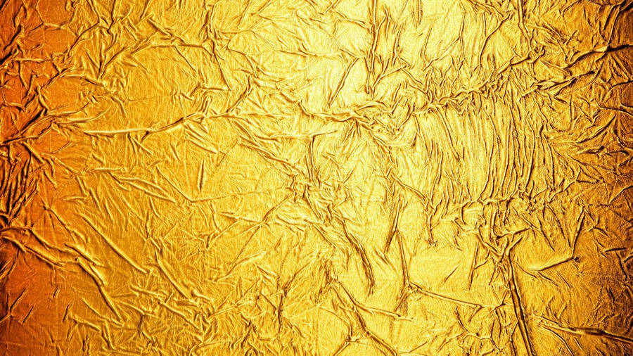 Gold Foil Wrinkled Paper Wallpaper