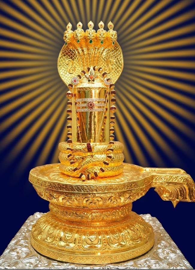 Gold Ray Shiva Lingam Wallpaper