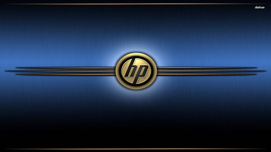 Golden Hp Laptop Logo Wallpaper